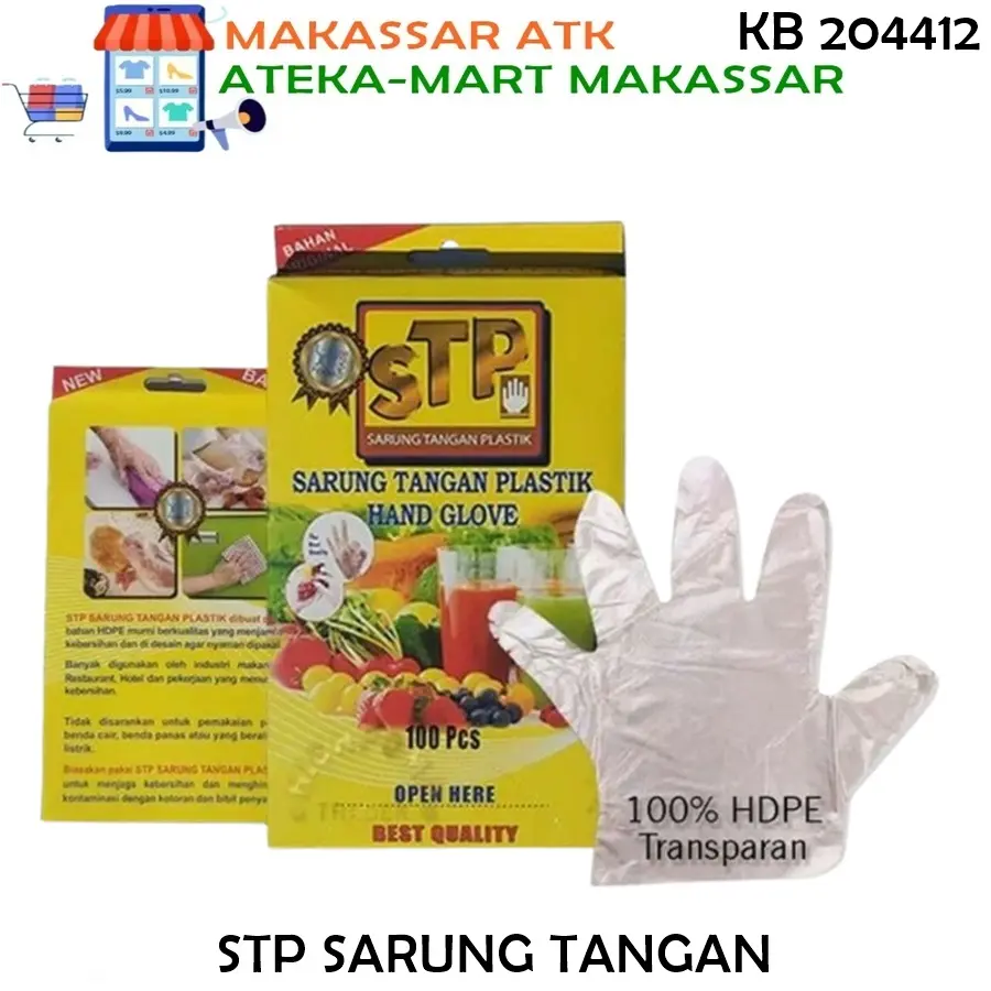 STP SARUNG TANGAN PLASTIK TRANSPARANT GRADE FOOD