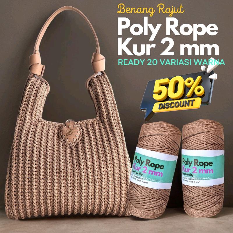 BENANG RAJUT POLY ROPE 2 MM KATALOG BARU - Shop | Tokopedia
