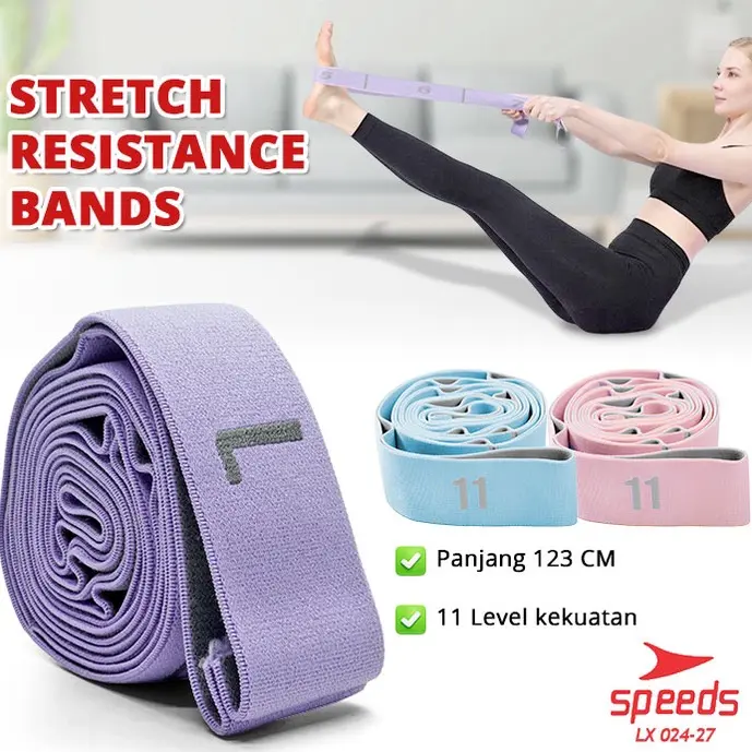 78 SPEEDS Yoga Strap 8 Loops Yoga Stretching Exercise Strap Woven Yoga Pilates Power Band Karet Fitness Back Band Lentur Olahraga Yoga 024-27 vs8la
