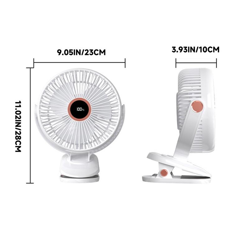 Brezzy Quạt Tích Điện Để Kẹp Bàn Mini Usb Kẹp Xe Đẩy Cho Bé điều Hoà Làm Mát Có Thể Xoay 720° JH-022 7