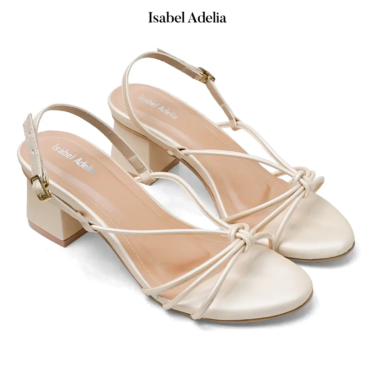 Isabel Adelia LEEN Heels Tali Wanita Sepatu Wisuda Elegan Hak Tahu 5 cm Kondangan Kekinian