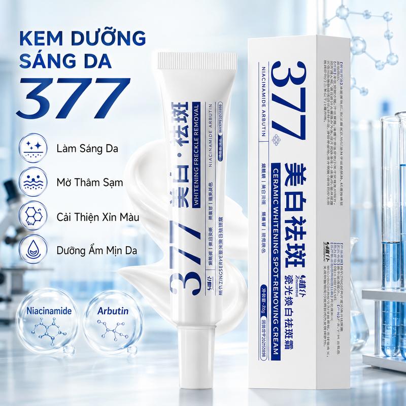 Kem Chăm Sóc Da 377 Arbutin Niacinamide Hỗ Trợ Làm Sáng Da Mờ Thâm Sạm Nám Tàn…