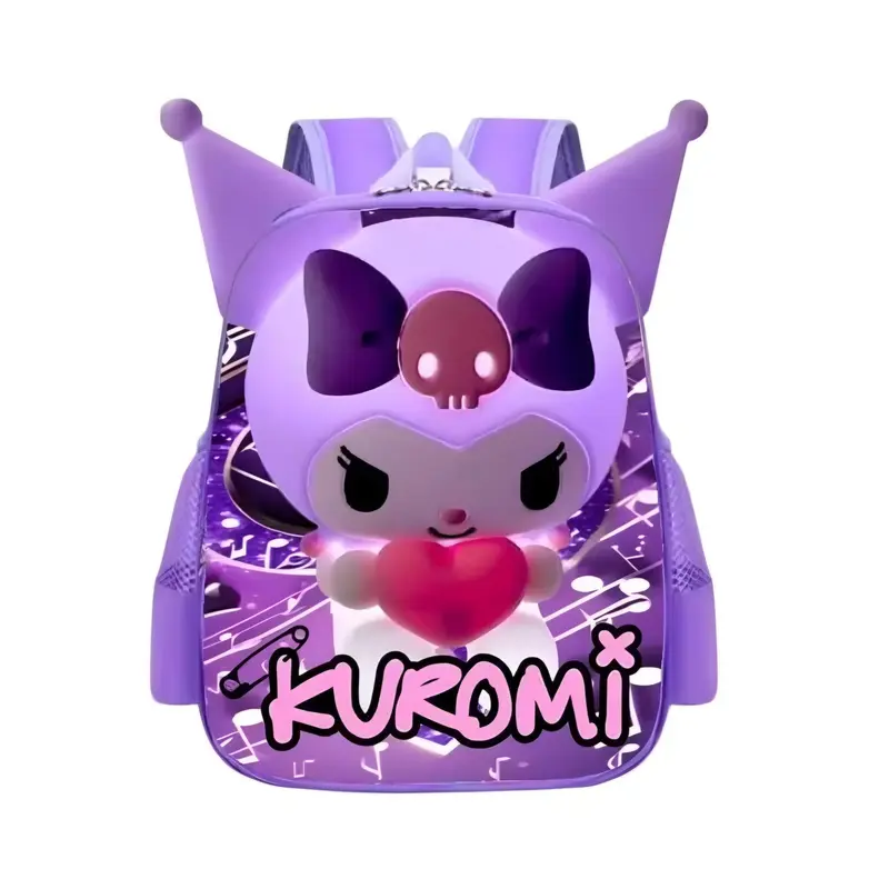 Tas Ransel Karakter Cartoon Kuromi Labubu / Tas Anak Perempuan Sekolah Paud TK Motif Kartun / Fashion Anak Wanita Backpack Viral Lucu Kekinian 8