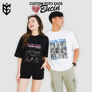 BE INC - Kaos Custom Bucin Couple It's My Time T-shirt (Pria & Wanita) | Kaos Cotton Combed 24s Custom Sablon | T-shirt Sablon