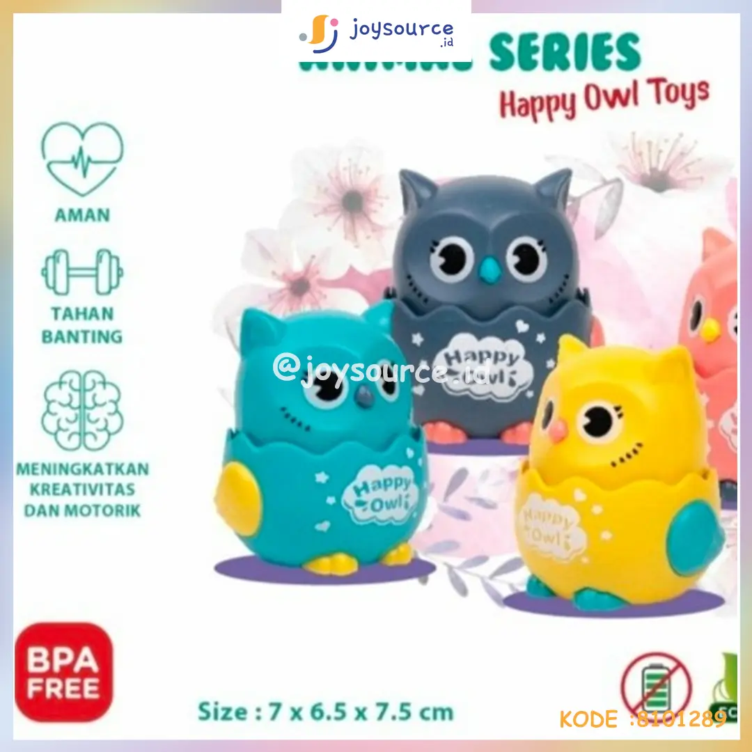 MAINAN HAPPY OWL DITEKAN BERJALAN - HAPPY OWL TOYS OTOMATIS