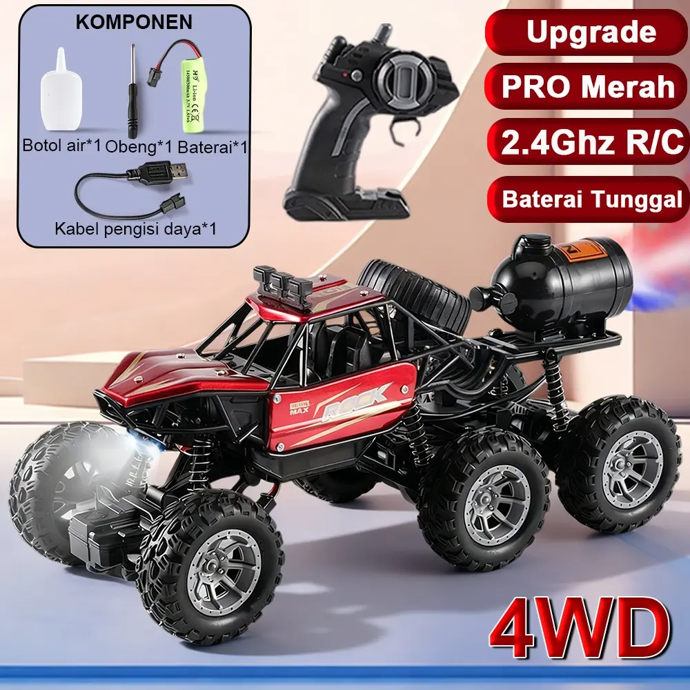 New Merah  6 Roda-2.4GHz-spray