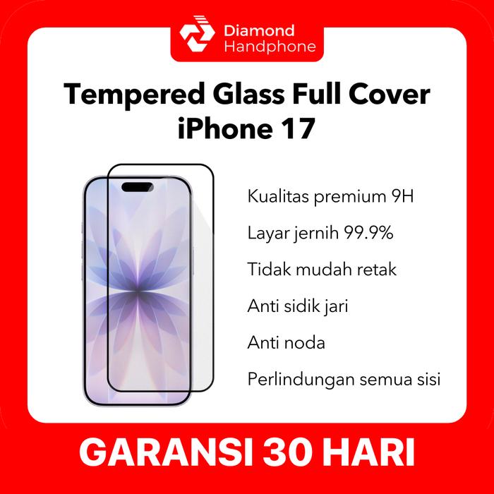 Gambar Tempered Glass iPhone 17 Full Cover Screen Protector Anti Gores dari Diamond Handphone Bali Kota Denpasar Tokopedia