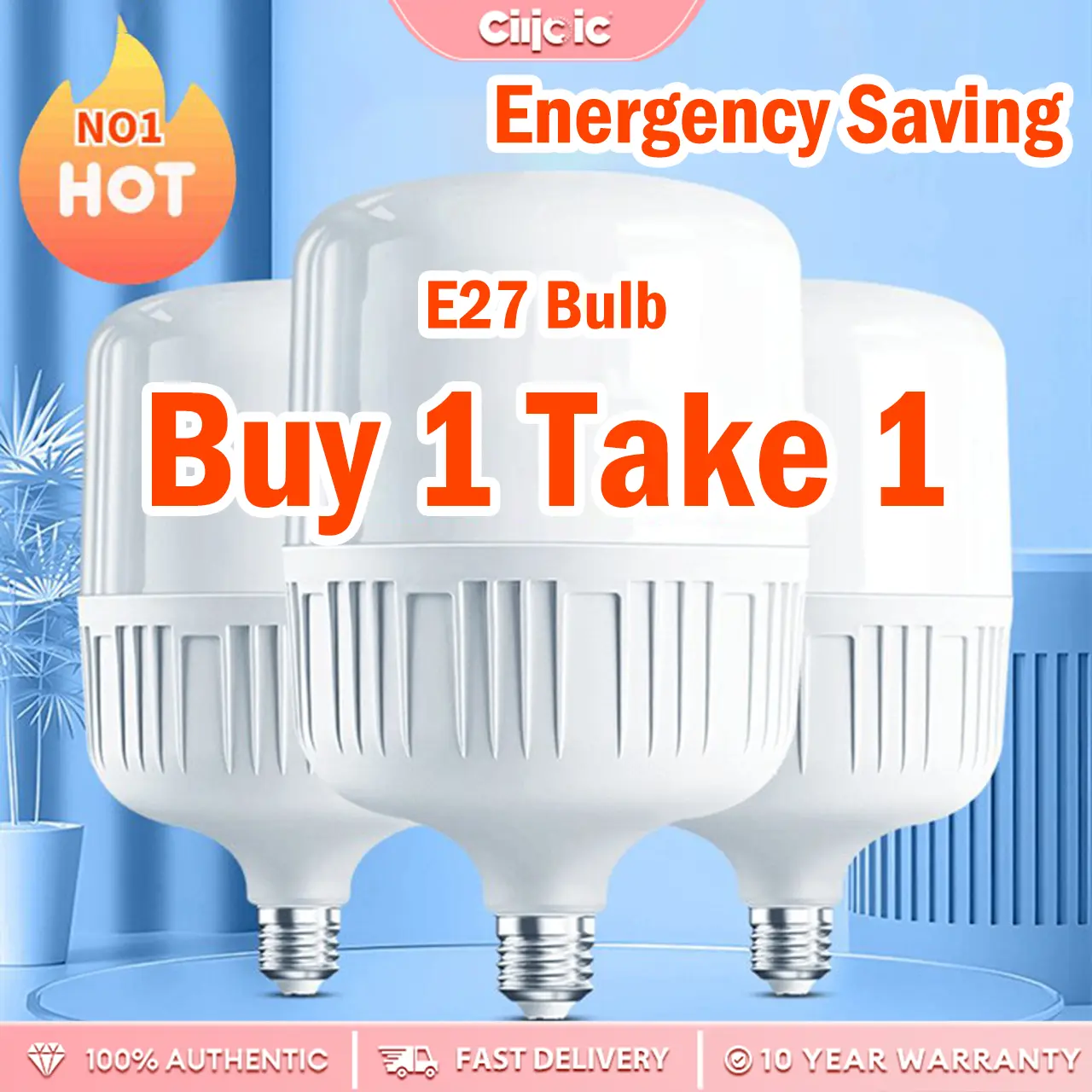 CILICIC Bulb Light Led A-Bubble 20W | 30W | 40W | 50W | 60W IC LED High Power Bulb