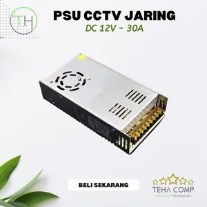 Power Supply CCTV 12V 10A 20A 30A Jaring Adaptor Switching PSU Kipas