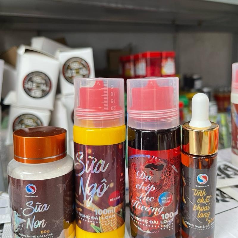 Bộ Combo chép Sa Phạm - Tinh mùi câu cá chép 100ml & Sữa Ngô 80g - Dễ sử dụng & hiệu quả - Dùng cho Đi Câu Bắt Cá Fishing chép siêu tốc