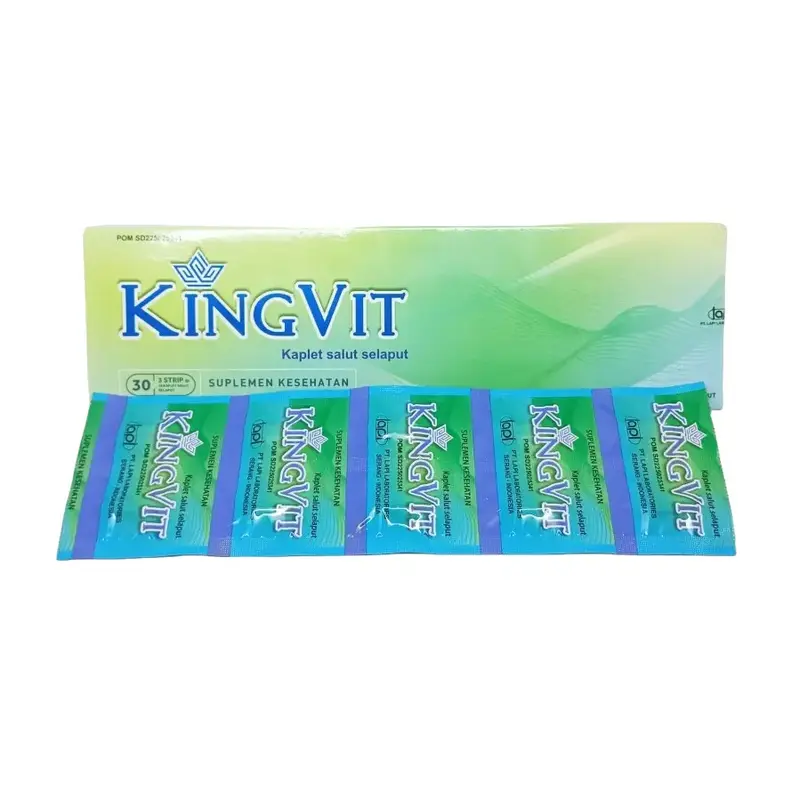 Kingvit Box 30 Kaplet Vitamin Penyubur Kandungan - Promil Untuk Pria/Kesehatan Pria Acid Folic 0