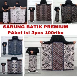 PAKET USAHA 3pcs 100ribu SARUNG BATIK GUS IQDAM VIRAL//Sarung batik santri putra-putri motif kekinian sarung gus iqdam