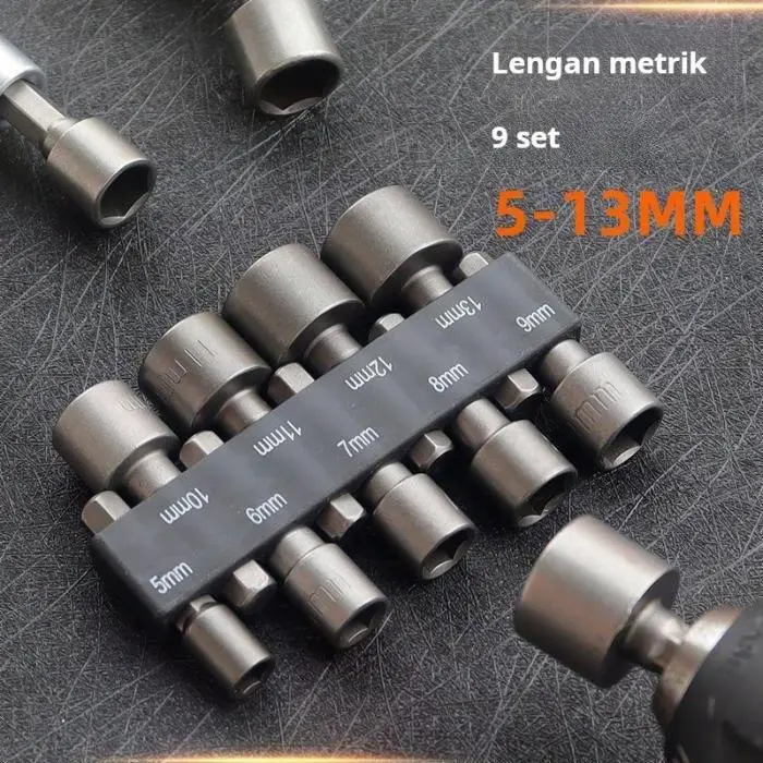 Bộ Tuốc Nơ Vít Máy Khoan Điện, Đầu Ổ Cắm Lục Giác Mạnh Mẽ, Cờ Lê Khí Nén, Máy Khoan Cầm Tay Ổ Cắm, Được Làm Bằng Thép Crôm Vanadium Chất Lượng Cao 3