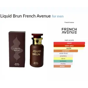 French Avenue Liquid Brun Parfum EDP 35ml Aroma Mewah untuk Pria Harian & Acara Spesial Wangi Tahan Lama 8 Jam Top Notes Cinnamon Orange Blossom Cardamom Bergamot