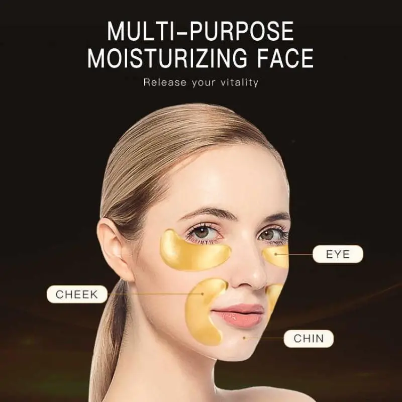 Mặt Nạ Mắt Collagen Vàng Ẩm, Miếng Dán Mắt Ngủ, Mặt Nạ Mắt, Làm Săn Chắc, Dưỡng Ẩm, Da Khô 5