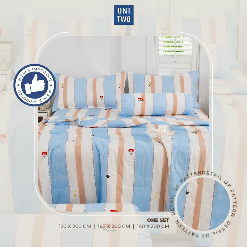 UNITWO [BED COVER ONLY] Bedcover Motif Korean Pastel Color Bed Cover Collection Ukuran Single  Queen  King - Hanya Selimut 180X200 160X200 120X200 7