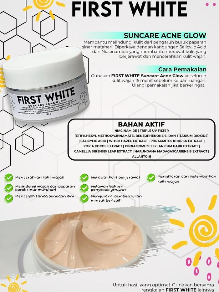 Gambar First White - Suncare Acne Glow (0000 1069) dari Theraskinbest Kota Administrasi Jakarta Barat Tokopedia