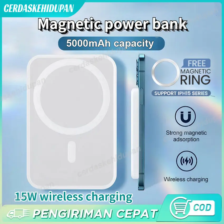Magsafe Charger Powerbank 20000mah Magnetic Baterai Kembali Fast Charging Powerbank with Panggilan Digital for Powerbank