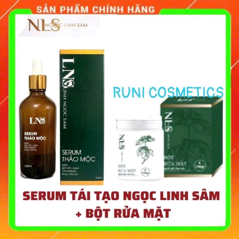 Serum tái tạo Ngọc Linh Sâm Tặng kèm Bột rửa mặt