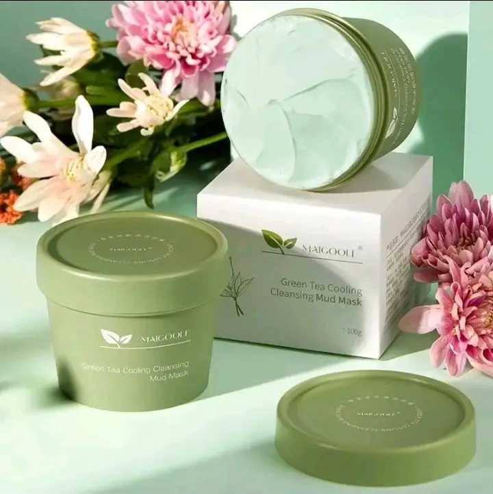 Maigoole Meidian Green Tea Clay Mask 100gr Masker Wajah Green Tea Mencerahkan