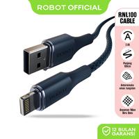 Gambar ROBOT Kabel Data Fast Charging Type RN Panjang 100cm 2.4A - ROBOT Data Cable RNL100 Blue Original (Bisa COD) Garansi Resmi 1 Tahun - Produk Original dari ROBOT Lifestyle Indonesia Kab. Tangerang 1 Tokopedia