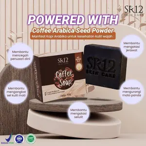 Sabun Kopi SR12 - Coffee Soap SR12 Sabun Wajah Flek Hitam | Pencerah Wajah | Menghaluskan & Membersihkan Pori | Anti Kusam