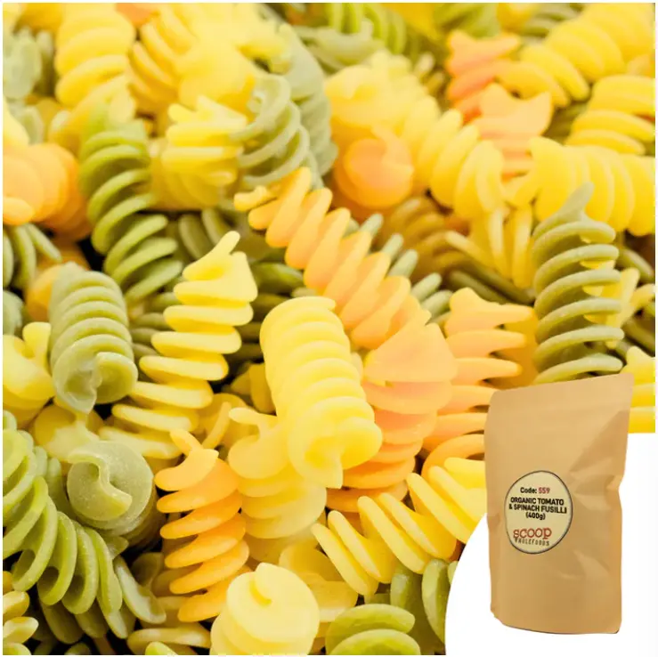 Organic Tomato Spinach Fusilli Pouch 400G