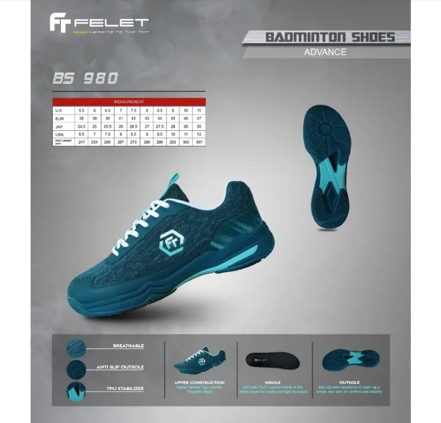 Felet BS Series Badminton Shoes Kasut Badminton [Free Gift]