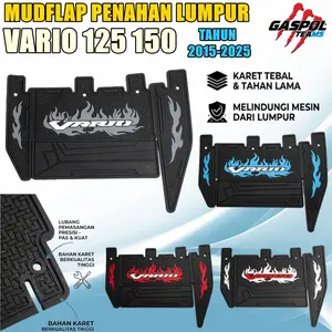 MUDFLAP VARIO 125 150 OLD NEW LED KZR MUDLAP V125 V150 LAMA BARU PENAHAN LUMPUR Karet Mesin Motor Motorcycle