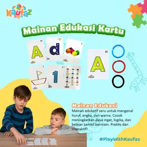 KAUFAZ Flashcard Kartu Pintar Belajar Anak / Mainan Kartu Edukasi Belajar Anak Ring