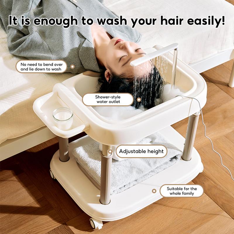 Portable shampoo basin foldable and height-adjustable no nee - TikTok ...
