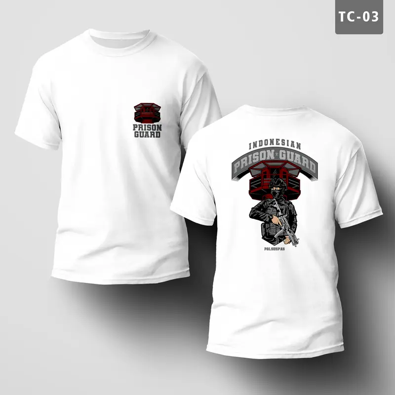 MCP APPAREL KAOS PUTIH TACTICAL KODE (TC) | LENGAN PENDEK | TSHIRT COTTON COMBED 24S TSHIRT TACTICAL 2