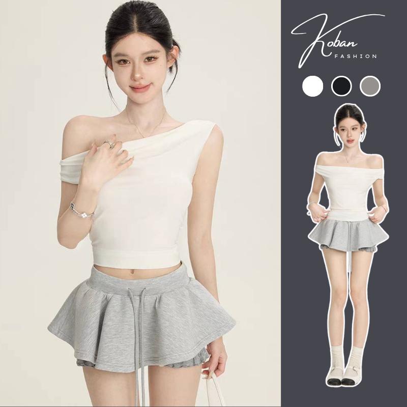 [DEAL MỞ BÁN KB34] Chân váy tầng xoè KOBAN, váy bí siêu ngắn chất nỉ phồng  rút dây cạp chun có quần bảo hộ cv