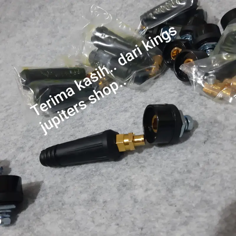 ORI KUNINGAN KONEKTOR MESIN LAS 70mm 50mm 25mm - MALE FEMALE - COWO CEWE - CONNECTOR SOCKET CONECTOR 0