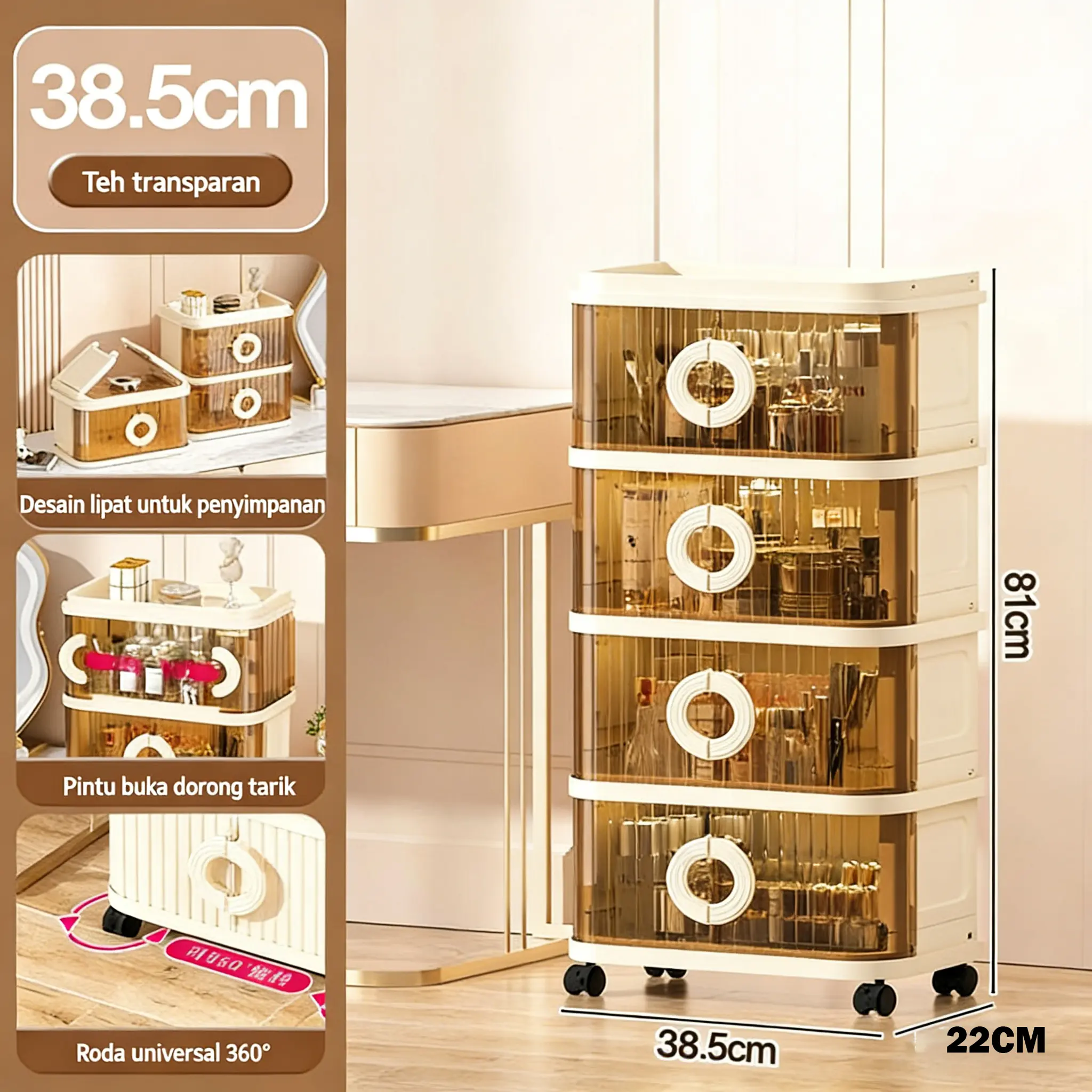 38cm-Abu-abu transparan-4 Susun