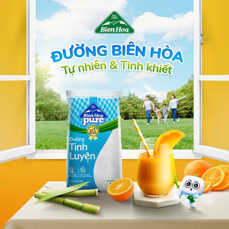 Combo 2 túi Đường tinh luyện Pure 1kg/túi 1