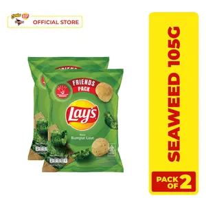 Lay's Keripik Kentang Rasa Rumput Laut 105gr - Pack of 2