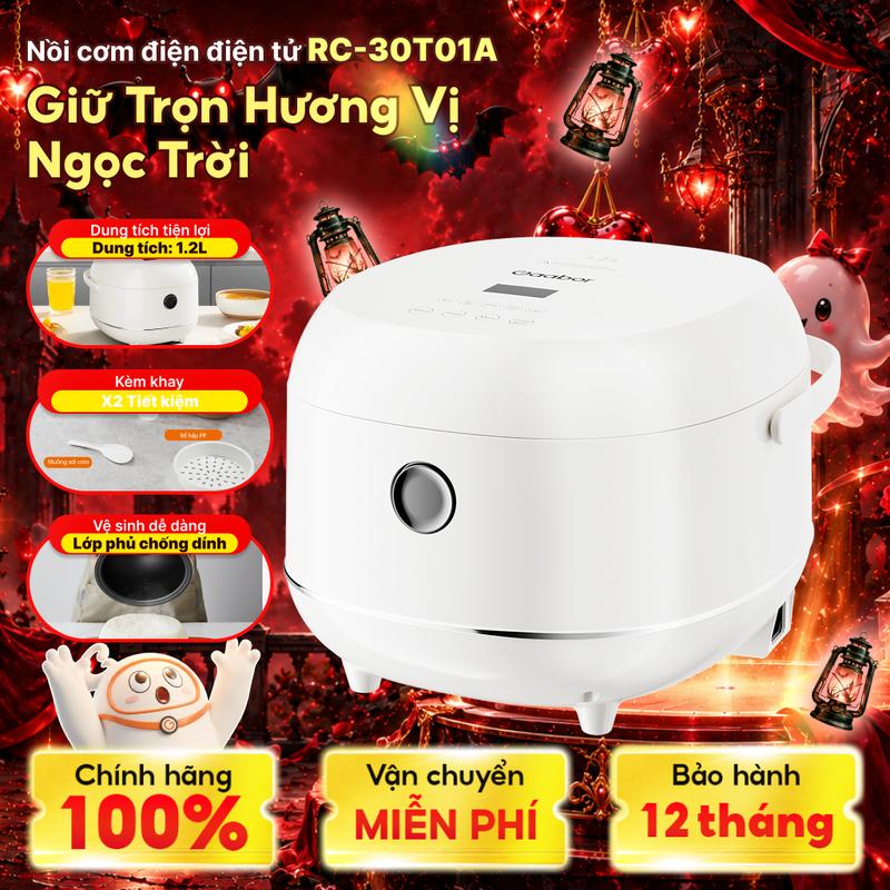 Nồi cơm điện điện tử Gaabor RC-30T01A dung tich 2 lít lòng nồi 1.2 lít dùng cho 3 người công suất 500W thiết kế trực quan dễ dàng nấu Nấu Cơm Cooker Nấu Ăn nồi cơm mini nồi cơm điện