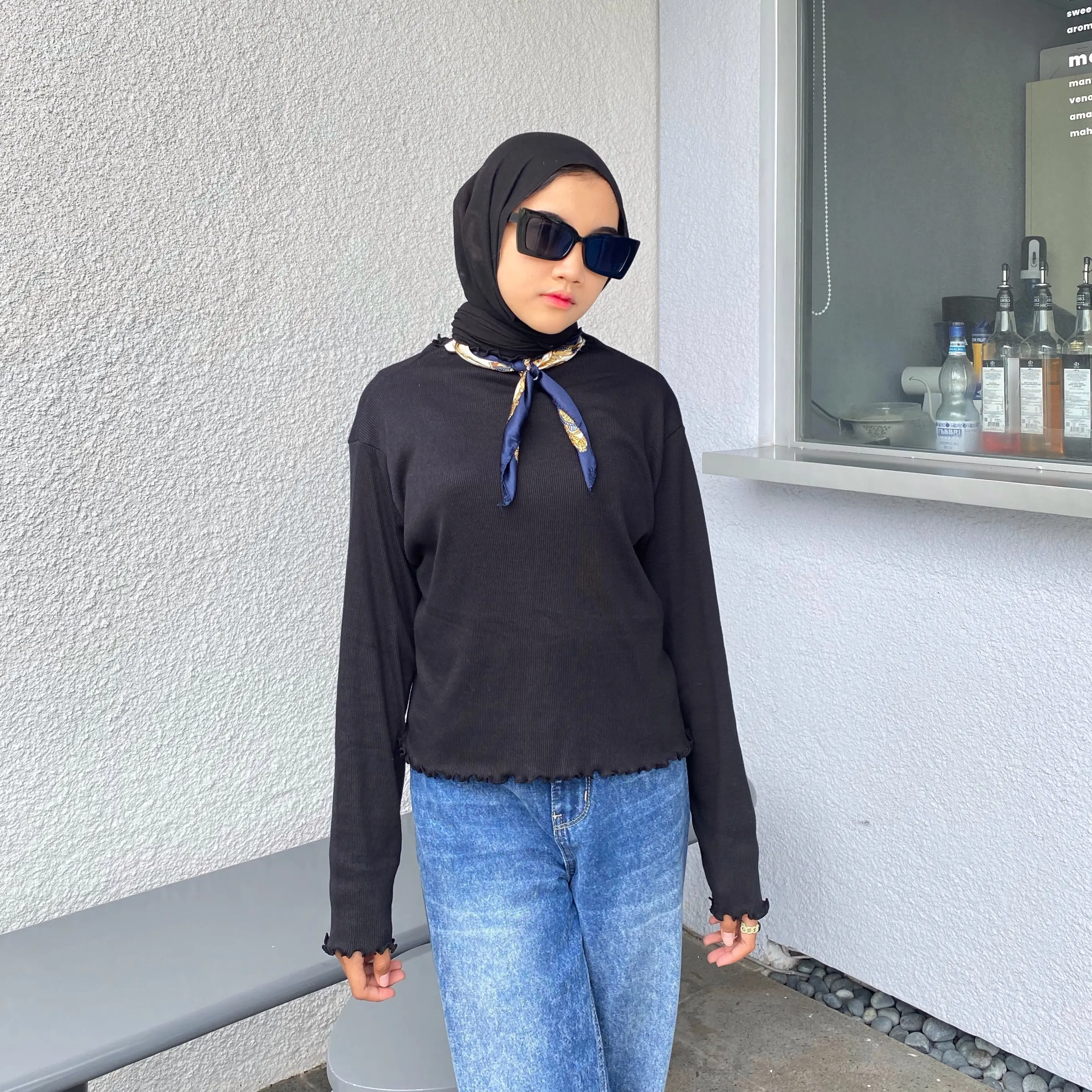 HL Inner Rib Manset Dalaman Realpict Rib Knitted