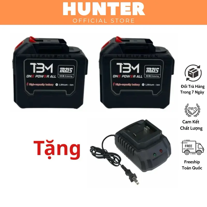( COMBO 2 Pin Tặng 1 Sạc ) Pin Đóng 20 Cell Lõi Xám, Mạch Xả 3 Mosfet , Chân Pin Phổ Thông 4Cm dùng cho máy khoan, máy mài,… 0