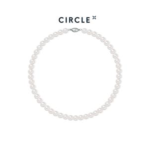 Circle Chic Pearl Cream Freshwater Pearl Strand Necklace (7-7.5mm) For Daily Party Style Simple and Elegant