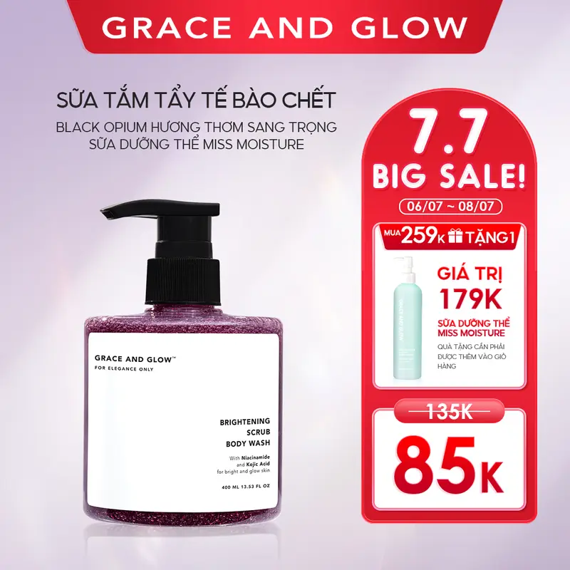 [Sản phẩm mới] Sữa tắm tẩy tế bào chết Black Opium Scrub Grace and Glow Body Wash phiên bản mới
