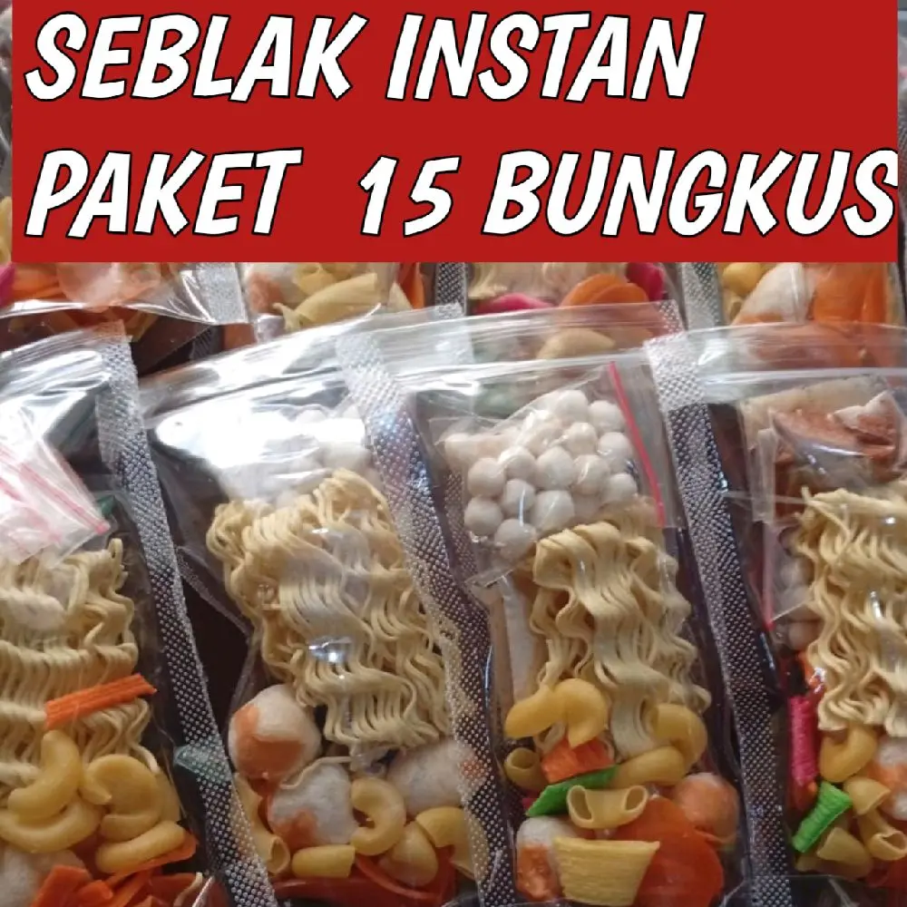 SEBALK INSTAN MINI KHAS GARUT PAKET 15 BUNGKUS#  seblak Makanan Food Pedas Noodles Mie
