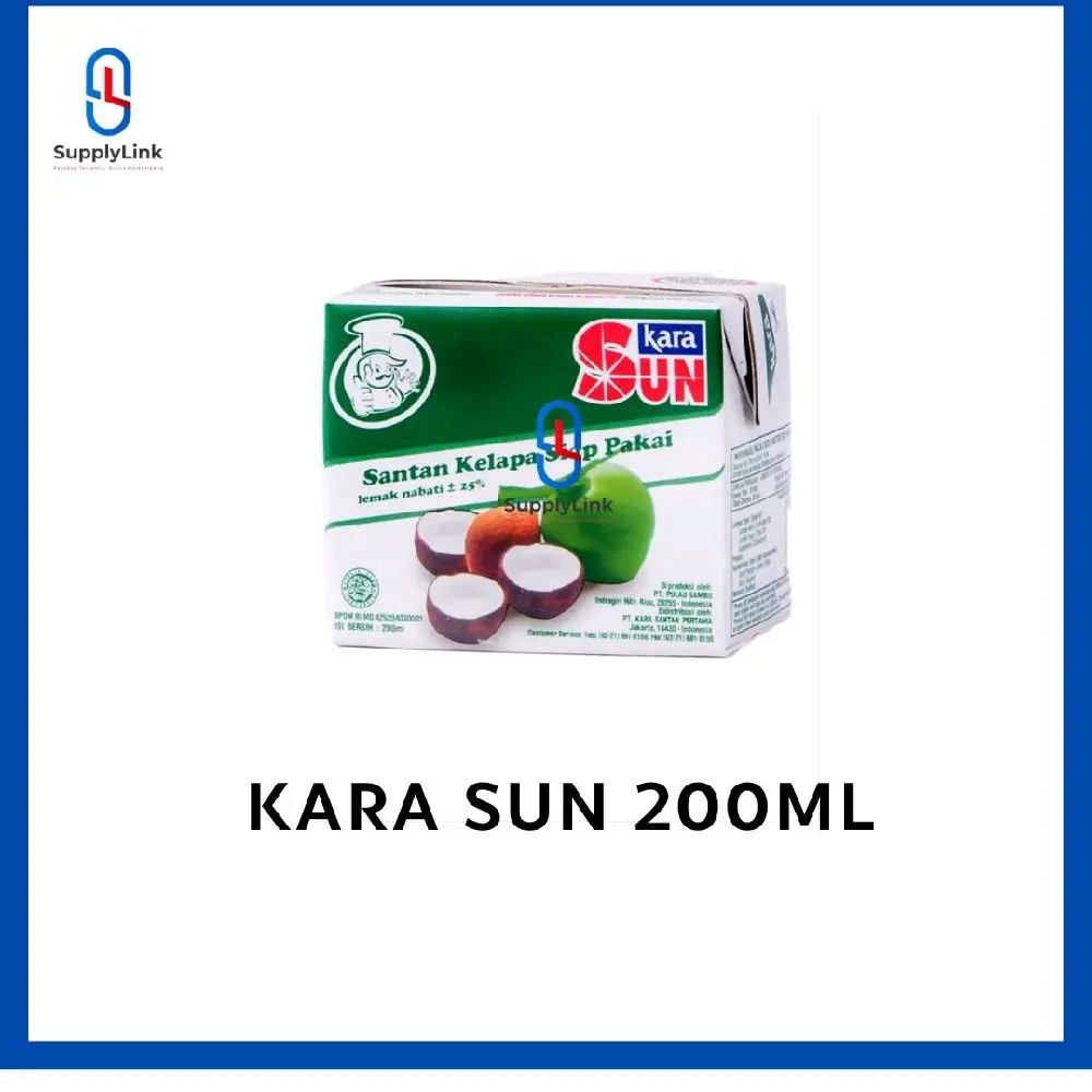 Santan Kara Sun 200ML - Santan Kelapa Segar UHT Tanpa Pengawet