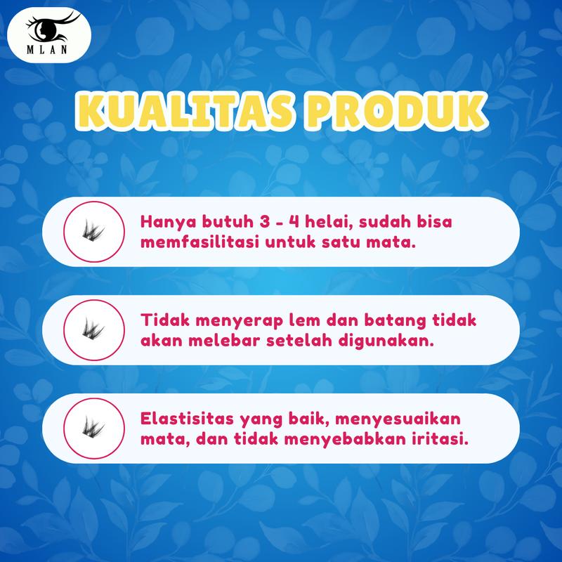Mlan Beauty Eyes B12 Russian Look | Bulu Mata Palsu Premium - Eyelash Extention - Lem Bulu Mata Palsu - Eye Makeup Box Bulumata Extension 3