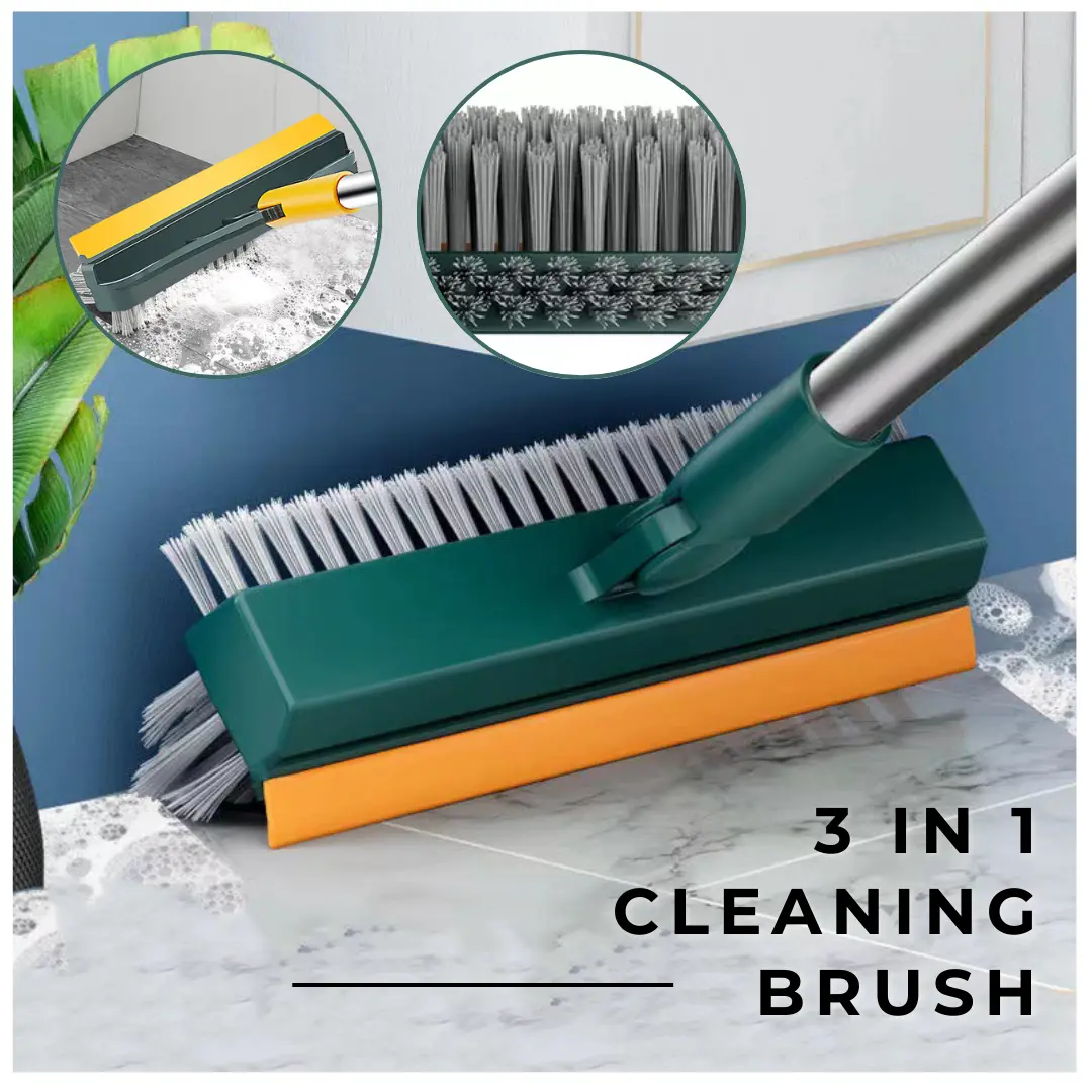 3 in 1 Brush Magic Broom Floor Cleaning Brush Gap Scrub Brush Tile Kitchen Bathroom Toilet Multipurpose Household Scrub Brush