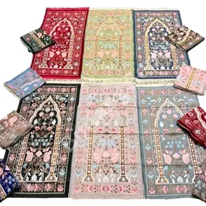 10pcs Sajadah Kepang Midi 50x105cm - Motif Bunga Muslim - Turki - Paket Hemat Nyaman