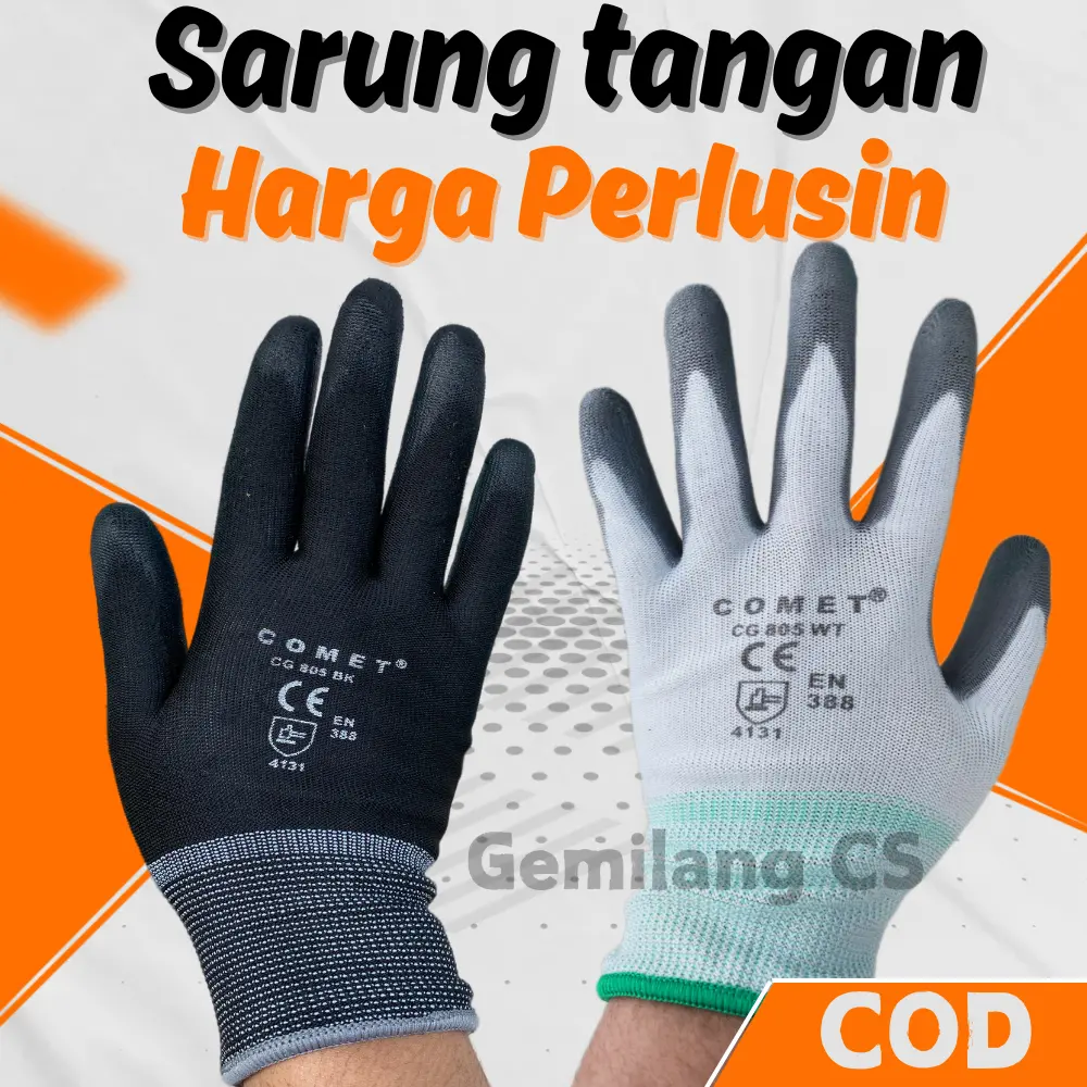 Sarung Tangan Kerja Lusinan 12 pcs Karet