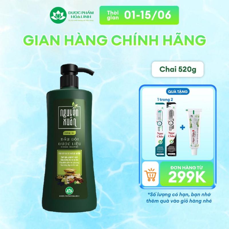 Dầu gội dược liệu Nguyên Xuân Xanh dưỡng tóc 470g KM 50g - giá không đổi