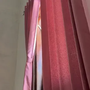 Gorden Jendela Dan Pintu Kamar Aesthetic Gordeng Penyekat Ruang Tamu Minimalis Polos Bahan Blackout Tebal Serat Embos sudah terdapat Tali